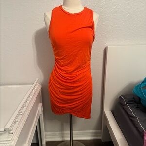Sleeveless Orange Dress